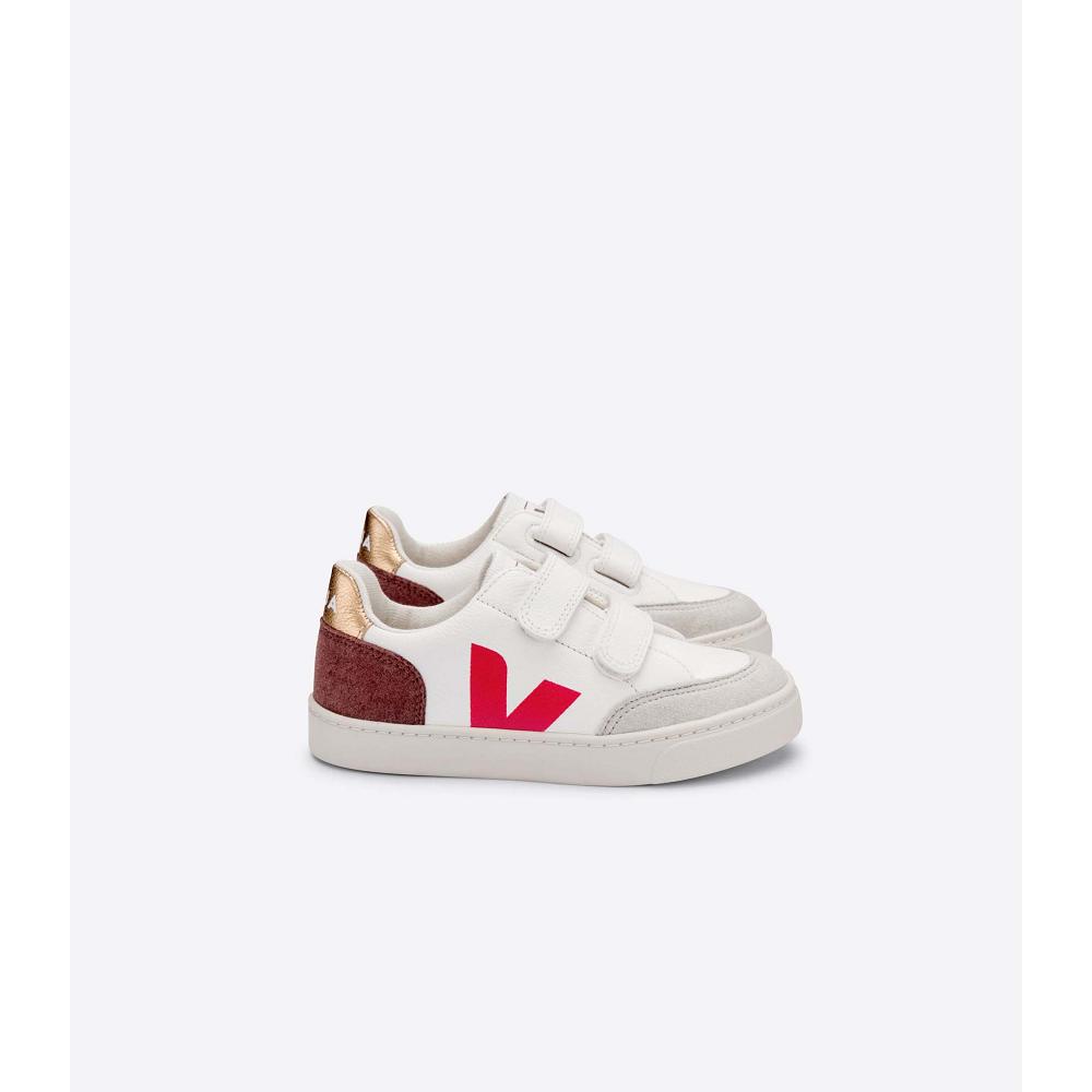 Veja V-12 CHROMEFREE Tornacipő Gyerek White/Red | HU 885SGL